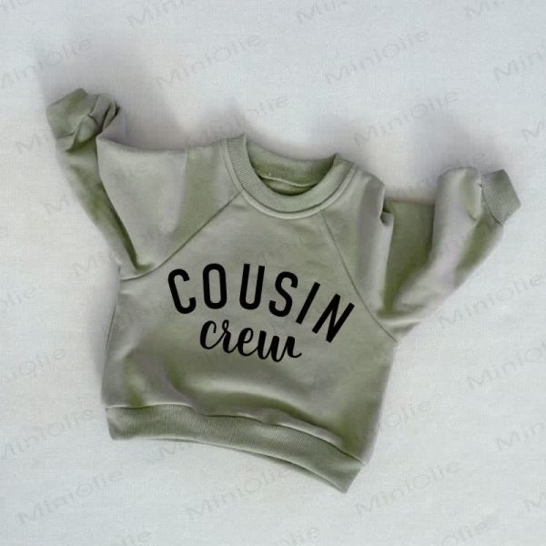 COUSIN CREW Baby Toddler Grey Green Sweatshirt