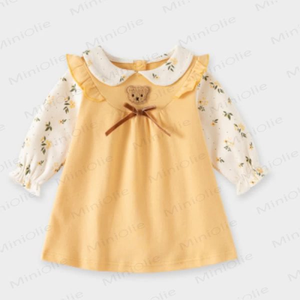 Baby Floral Bear Fake 2pcs Dress
