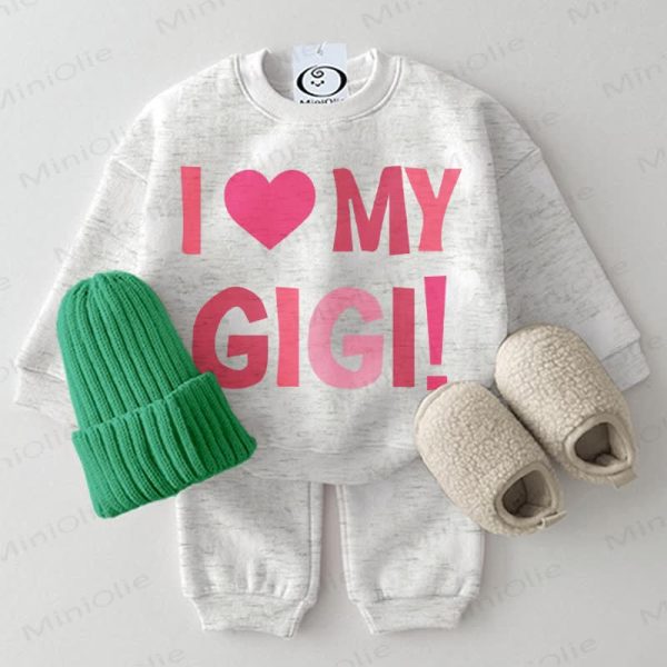 I ❤ MY GIGI! Baby 2-piece Light Grey Set