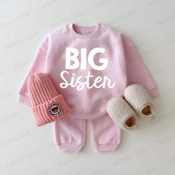 BIG/LITTLE SISTER Baby Pink 2-piece Set