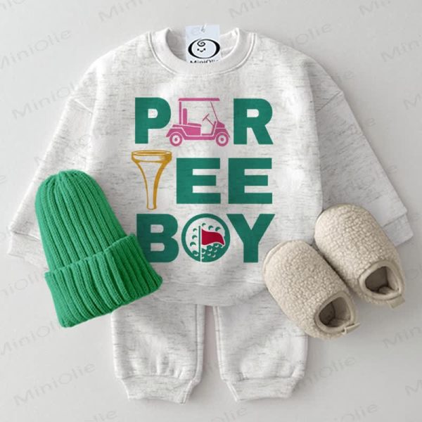 PAR TEE BOY Baby Golf 2-piece Light Grey Set