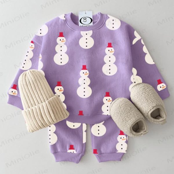Baby Snowman 2-piece Purple Set