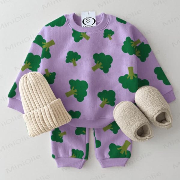 Baby Broccoli 2-piece Purple Set
