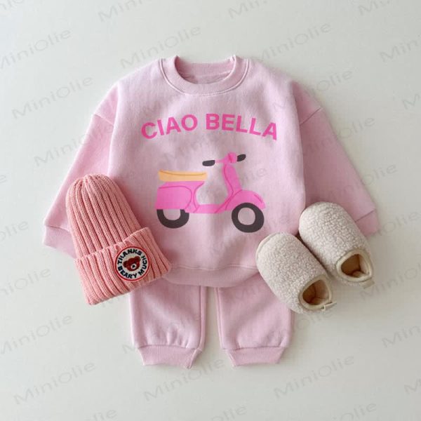 CIAO BELLA Baby Pink Scooter 2-piece Set