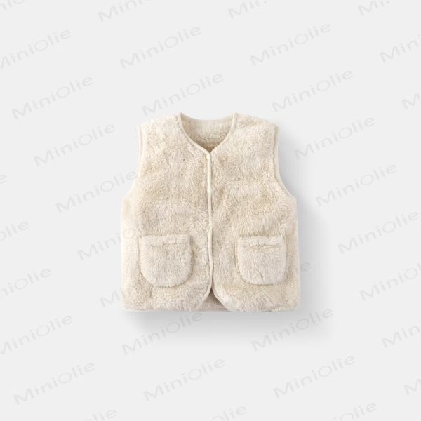 Baby Toddler Solid Color Fleece Vest Jacket
