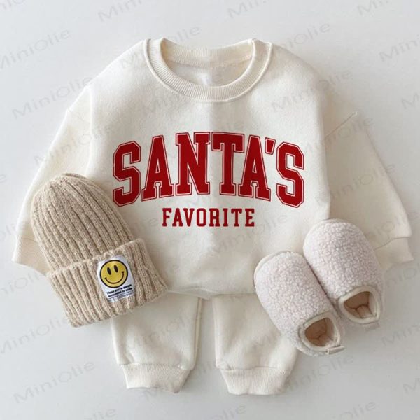 SANTA'S FAVORITE Baby 2-piece White Set