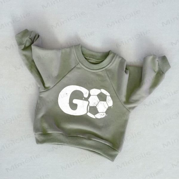 GO Baby Toddler Soccer Grey Green Sweatshirt