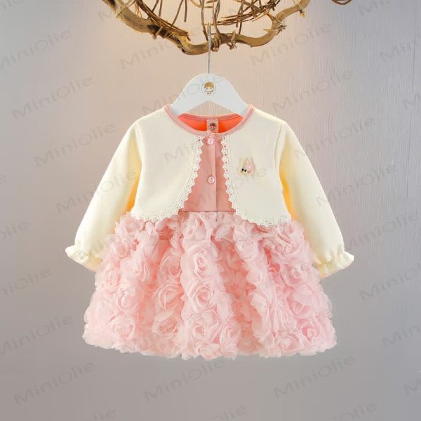 Baby Toddler Bunny Pink Mesh Dress