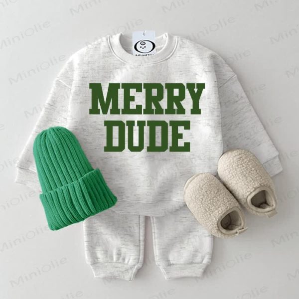 MERRY DUDE Baby 2-piece Light Grey Set