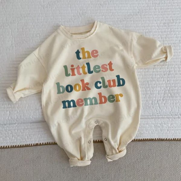 THE LITTLEST BOOK CLUB MEMBER Baby Beige Romper