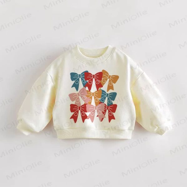 Baby Toddler Colorful Bows Sweatshirt