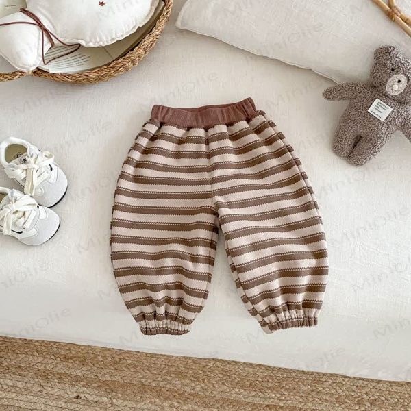 Baby Toddler Boy Stripe Fleece Jogger Pants