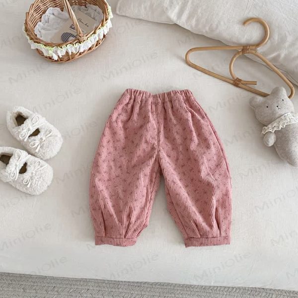 Baby Toddler Girl Cord Quilted Jogger Pants