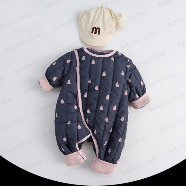 Baby Pear Quilted Romper