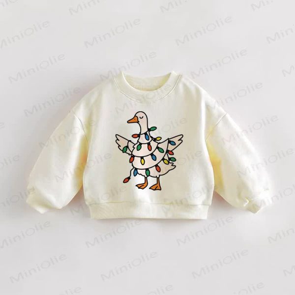Baby Goose Cream Sweatshirt
