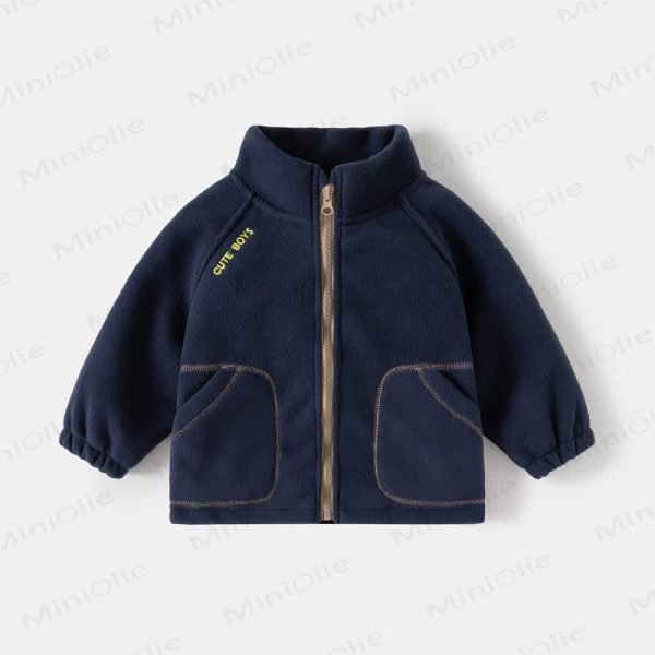 Toddler Polar Fleece Stand Collar Outerwear