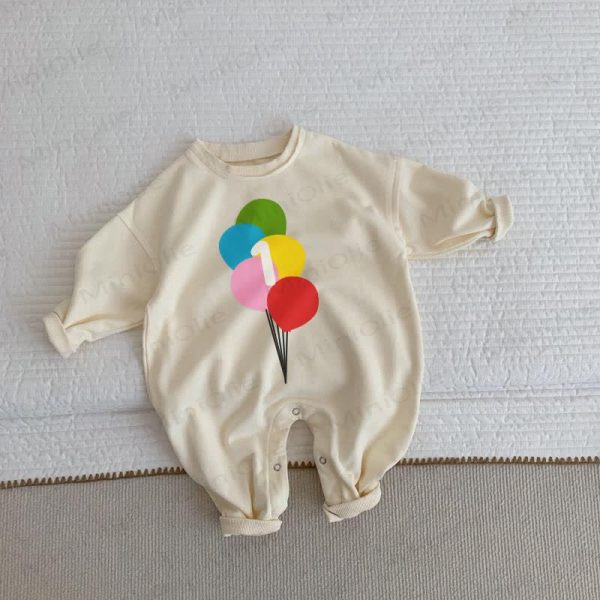 Baby Colorful Balloon Beige Bodysuit