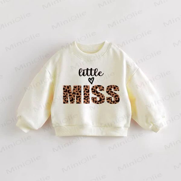 LITTLE MISS Baby Cream Sweatshirt