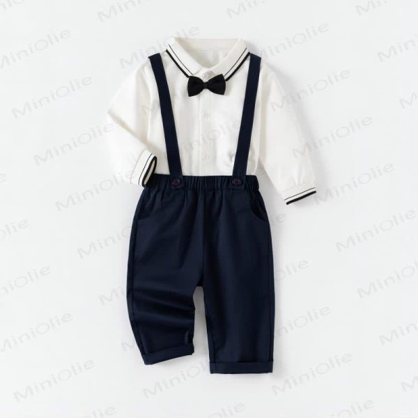 Baby Toddler Suspender Pants and Shirt Set