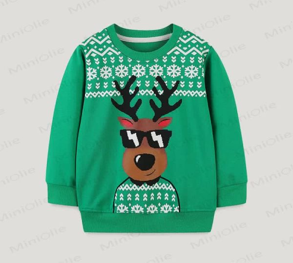 Toddler Kid Christmas Deer Sweatshirt