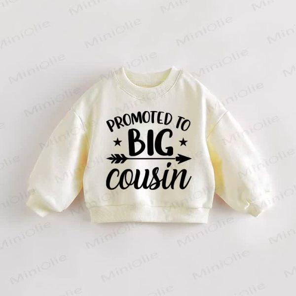 PROMOTED TO BIG COUSIN Baby Cream Sweatshirt