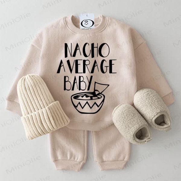 NACHO AVERAGE BABY Baby Sweatshirt 2-piece Beige Set