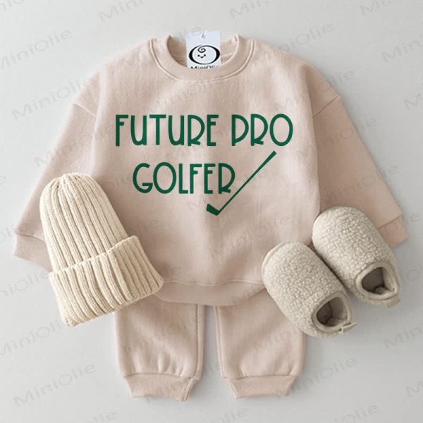 FUTURE PRO GOFLER Baby Sweatshirt 2-piece Beige Set