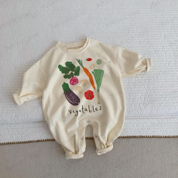 VEGETABLES Baby Beige Romper