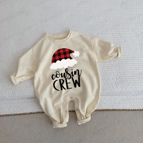 COUSIN CREW Baby Beige Romper