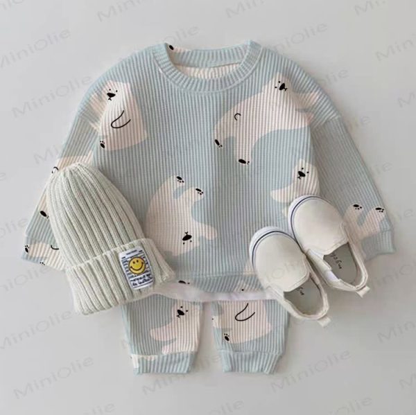Baby Bear Blue Waffle 2-piece Set
