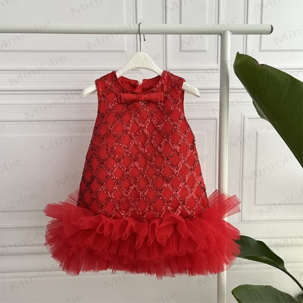 Baby Toddler Bow Sequins Sleeveless Dress
