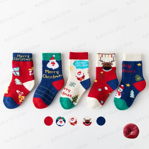 5 Pairs Baby Toddler Christmas Socks