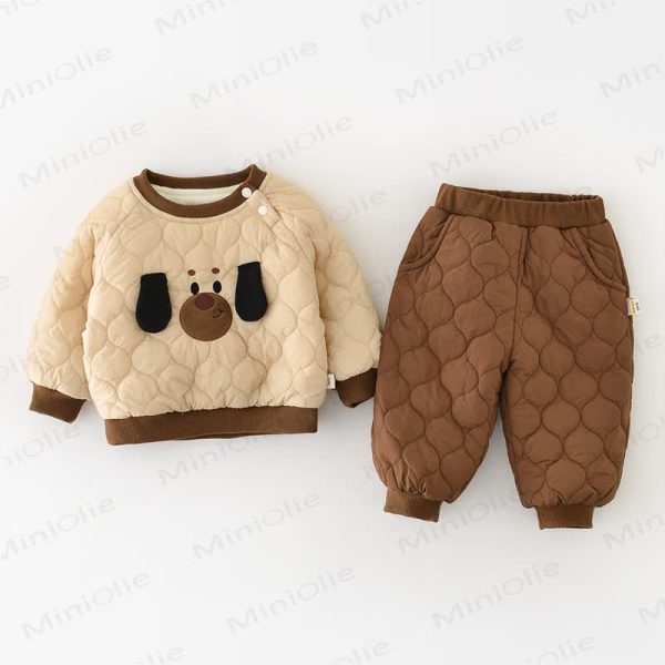 Baby Dog Fleece Lined 2-piece Set