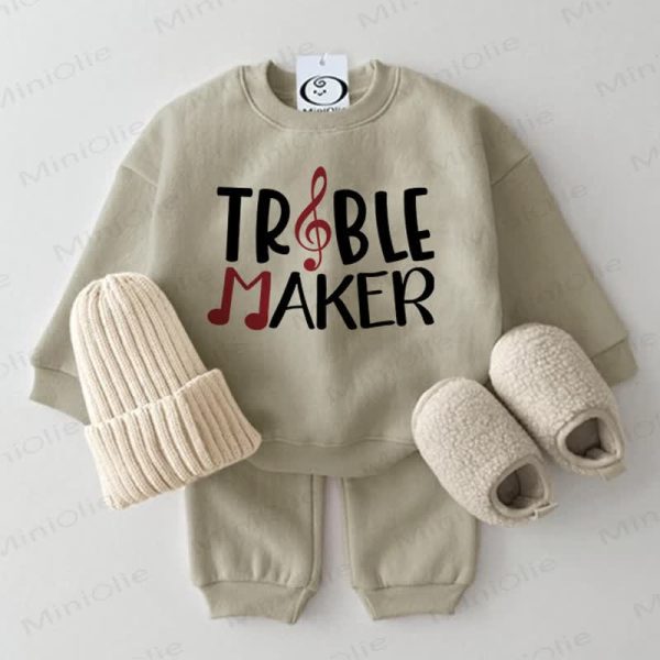 TROUBLE MAKER Baby Grey Green 2-piece Set