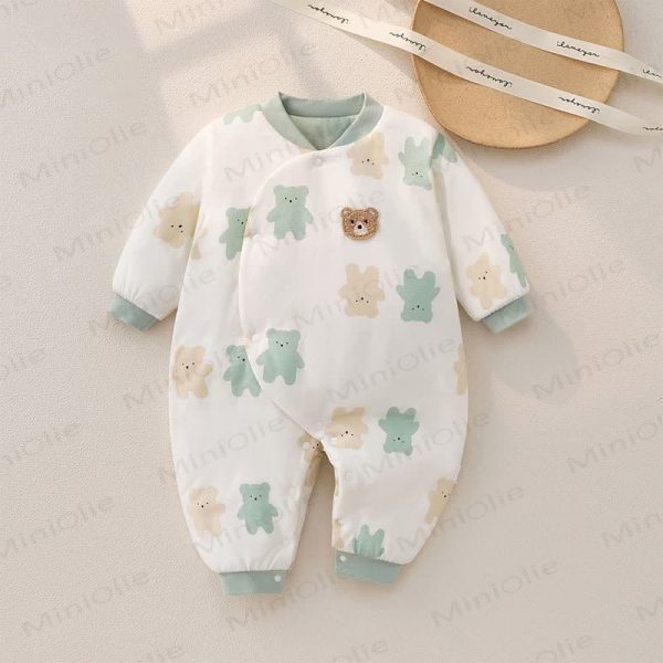 Baby Quilted Cookie Bear Romper