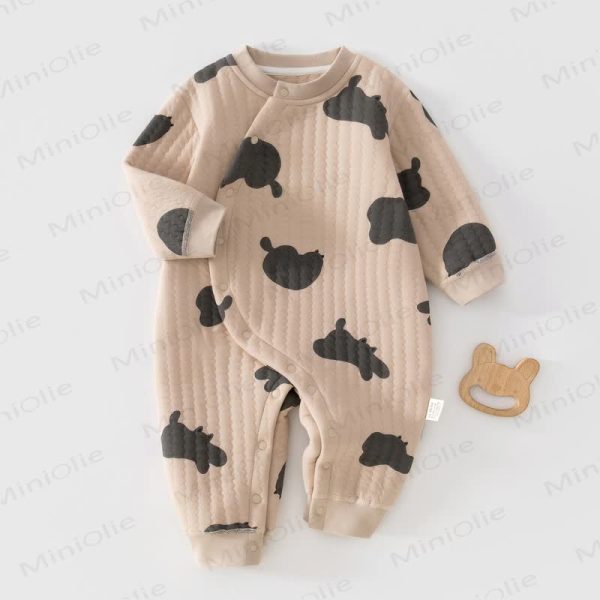 Baby Cat Quilted Romper