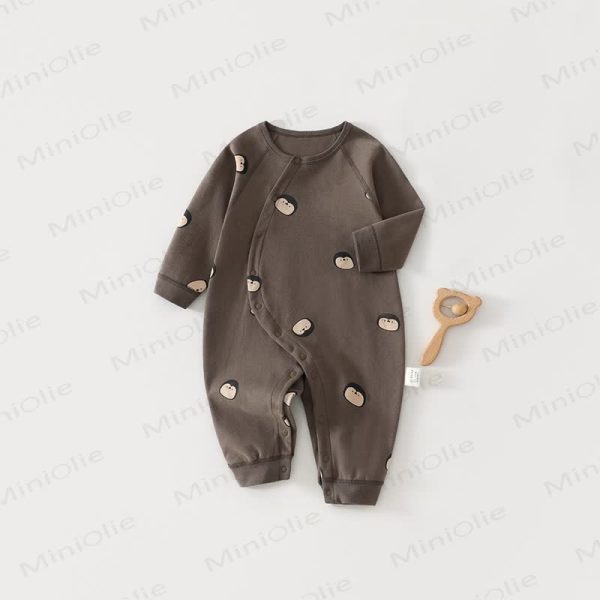 Baby Solid Color Printed Romper
