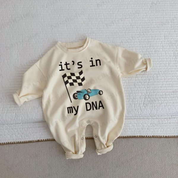 IT'S IN MY DNA Baby Beige Romper