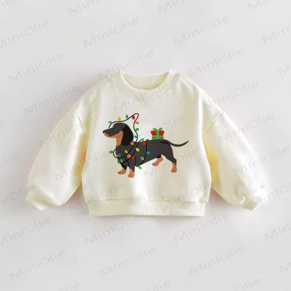 Baby Toddler Dog Cream Sweatshirt