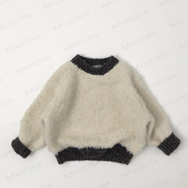 Kid Round Neck Pullover Knit Sweater