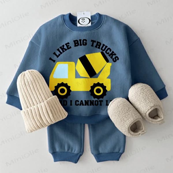 I LIKE BIG TRUCKS AND I CANNOT LIE Baby Sweatshirt 2-piece Set