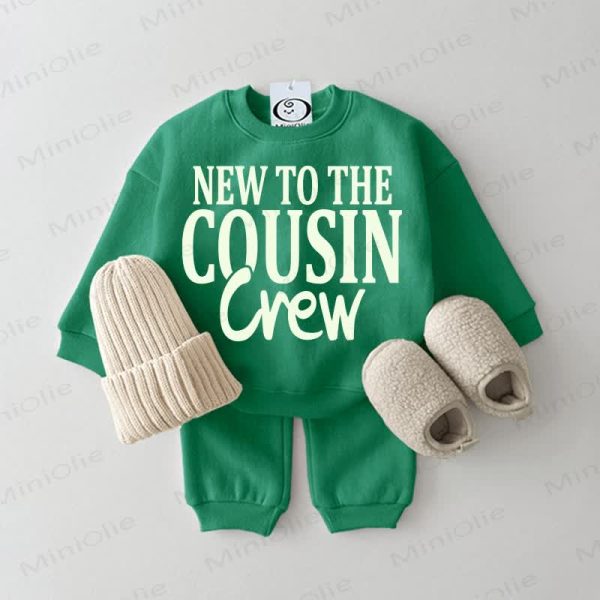 NEW TO THE COUSIN CREW Baby Simple Sweatshirt 2-piece Green Set
