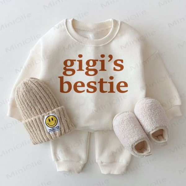 GIGI'S BESTIE Baby 2-piece White Set