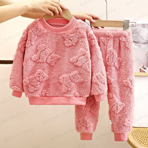 Toddler Kid Fleece Bear 2-piece Set