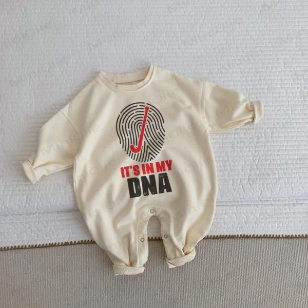 IT'S IN MY DNA Baby Beige Romper