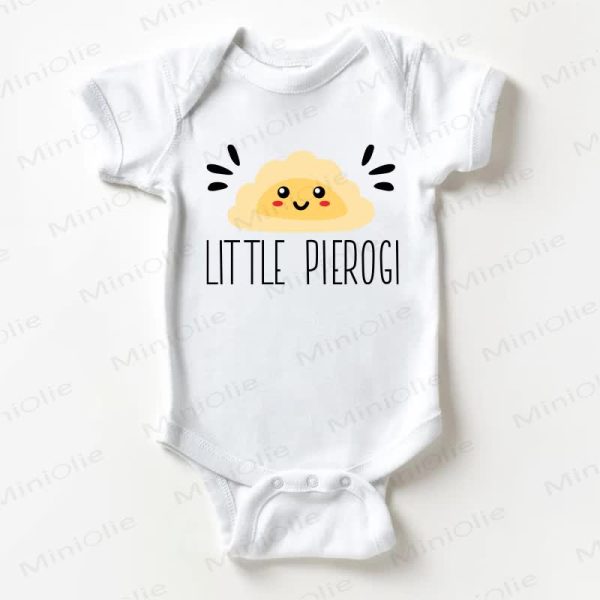LITTLE PIEROGI Baby White Bodysuit