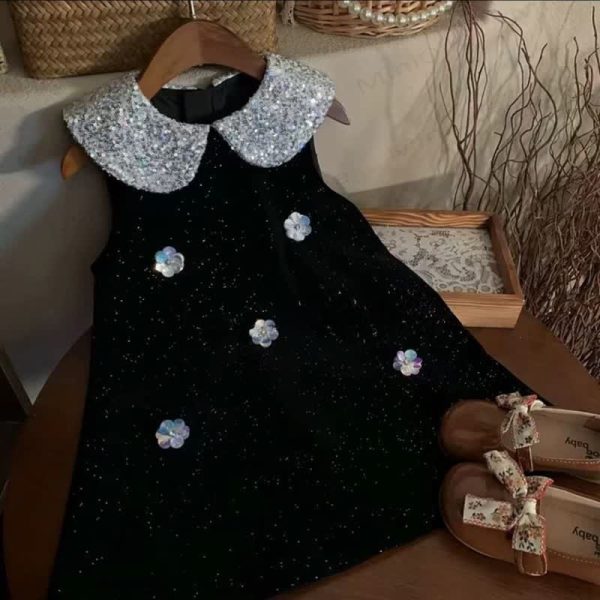 Toddler Girl Flower Baby Collar Sleeveless Dress