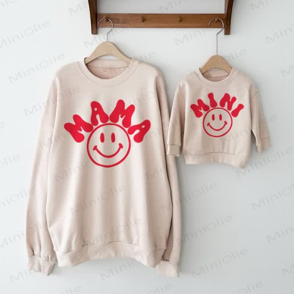 MAMA&MINI Beige Family Sweatshirt
