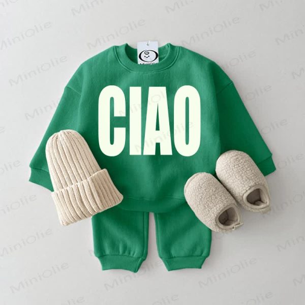 CIAO Baby Sweatshirt 2-piece Green Set