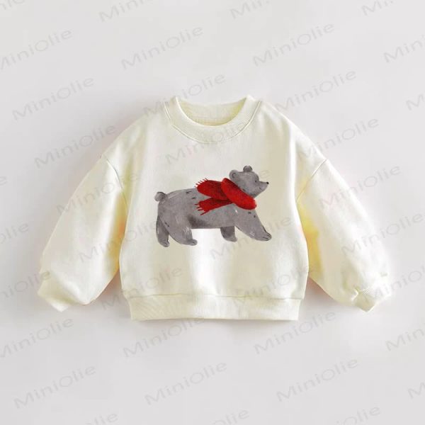 Baby Toddler Grizzly Bear Cream Sweatshirt